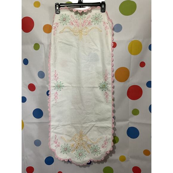 Vintage Table Cover Scarf Runner Embroidered 16” x 41” - Picture 12 of 12